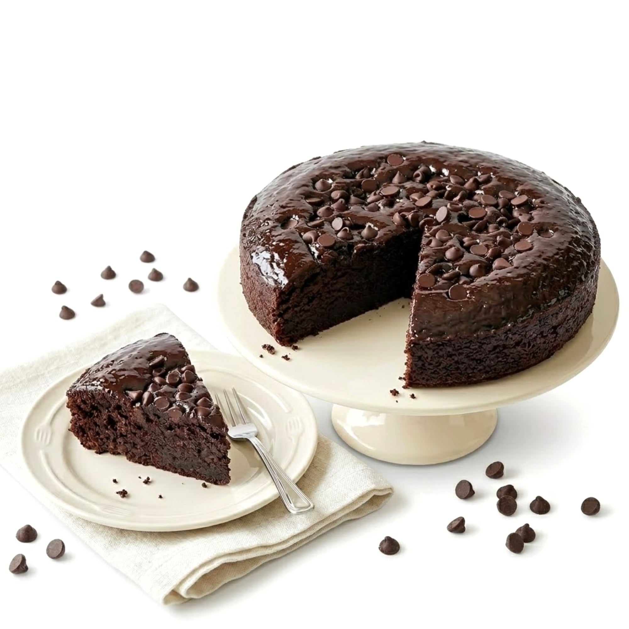 Andy Anand Sugar-Free Gluten-Free Chocolate Chip Cake, 2.8 lb – Dark Chocolate Chips, Keto & Diabetic-Friendly, No Preservatives Gift Box