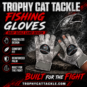 Trophy Cat Tackle Fingerless Design Fishing Gloves