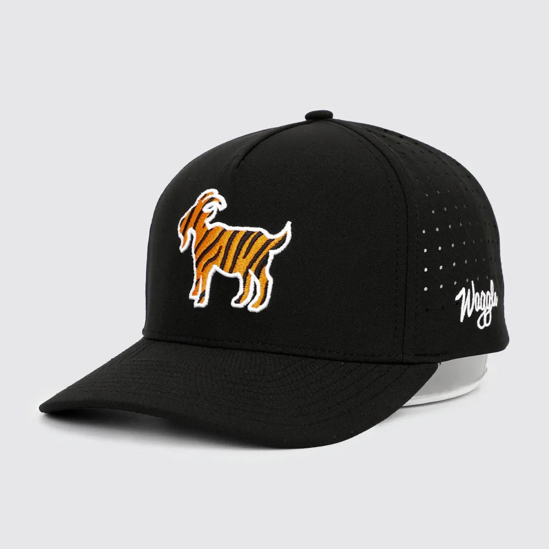 Waggle Original Snapback Hat - The GOAT (Black)