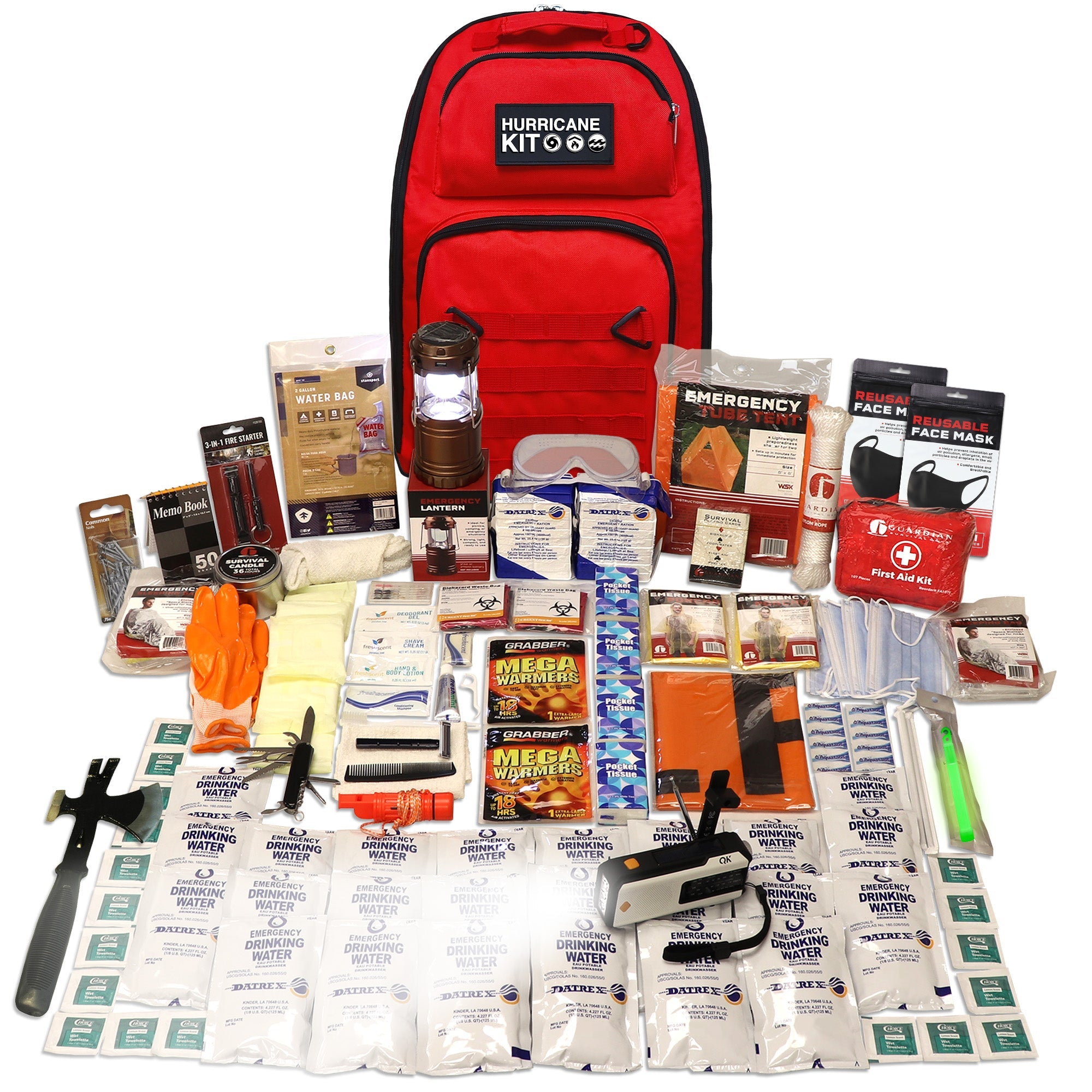 The QK Hurricane Kit - Up to 2 Person Extreme Weather Survival Kit