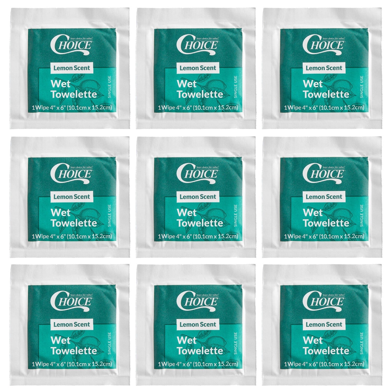 Wet Naps (Moist Towelettes), Pack of 9