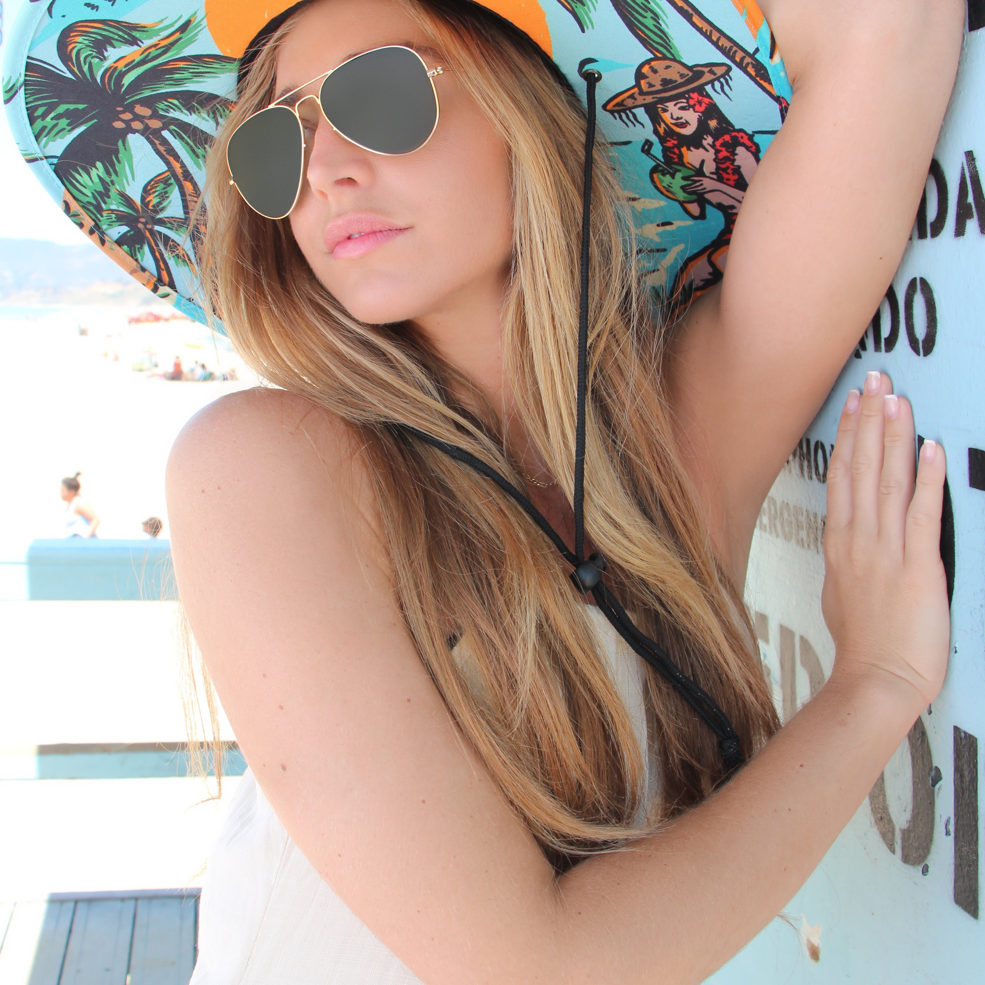 Aloha! Hawaiian Hula Beach Straw Hat