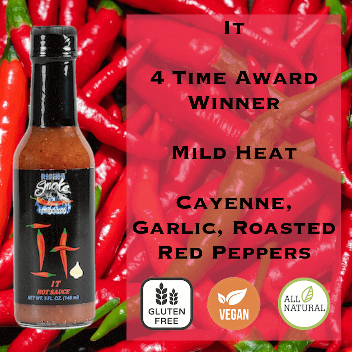 It - Cayenne Garlic Louisiana Table Sauce (Mild)