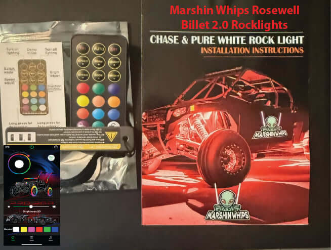 Marshin Whips Roswell X-2 Billet RV Rock Lights | 24 Pod Kit