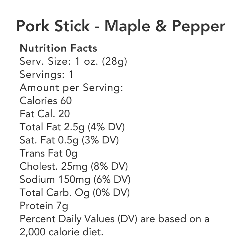 Craft Pork Snack Stick Sampler (3 sticks total)