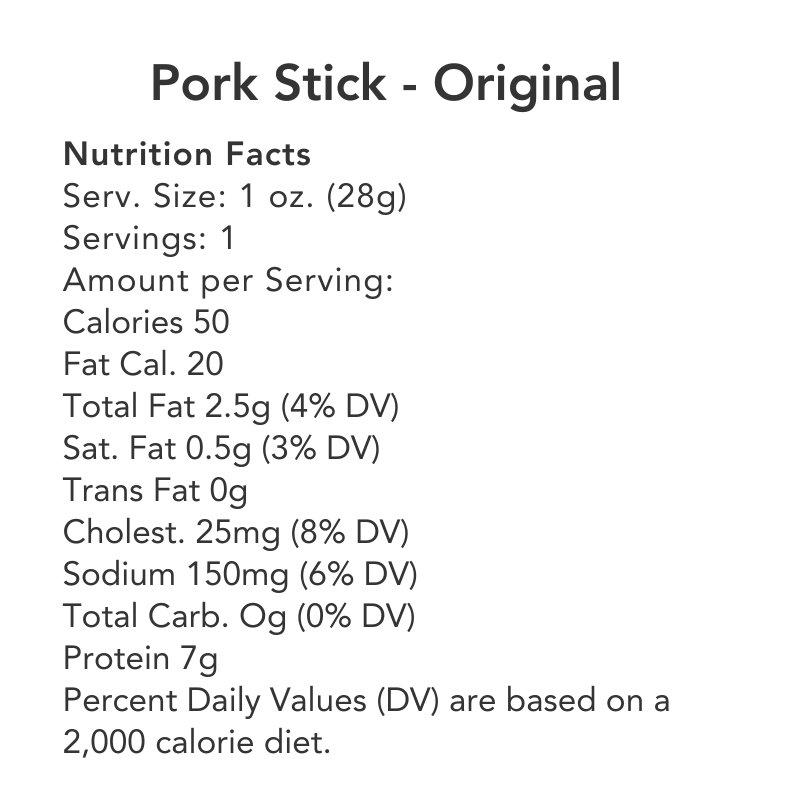 Craft Pork Snack Stick Sampler (3 sticks total)