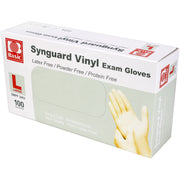 Powder Free Vinyl Exam Gloves - Large, 100/Bx