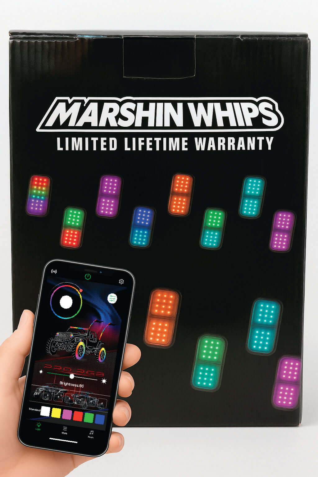 Marshin Whips Roswell X-2 Billet Rock Lights | 16 Pod Kit