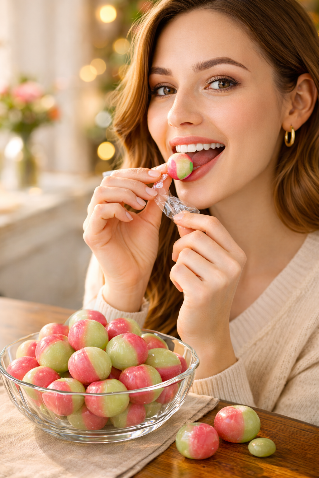 Andy Anand Sugar-Free Rosy Apple Hard Candy, 25 pc – European Copper-Kettle Boiled, Aspartame-Free, Keto & Diabetic-Friendly Gift Box