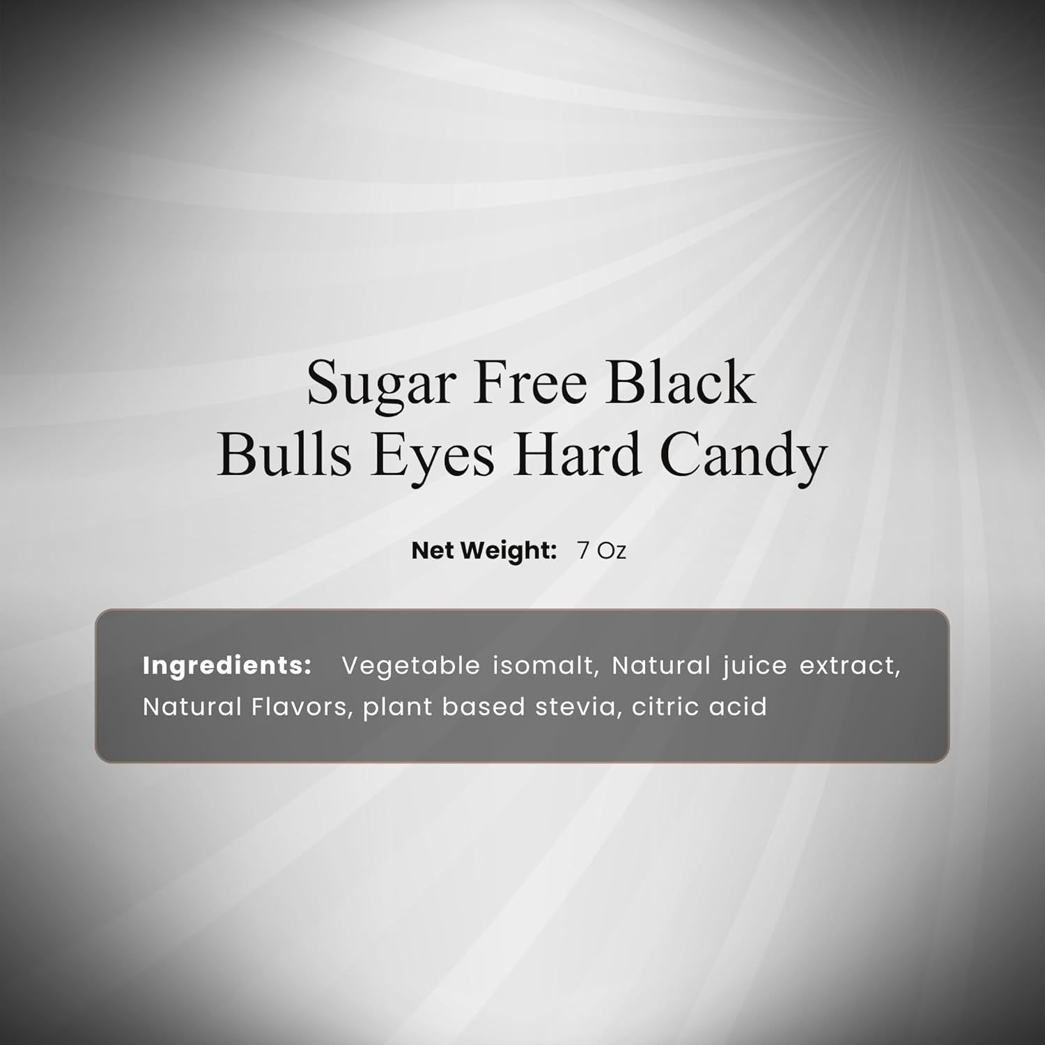 Andy Anand Sugar-Free Black Bulls Eyes Mint Hard Candy, 25 pc – Classic British Sweet, Keto & Diabetic-Friendly Gourmet Snack Gift Box