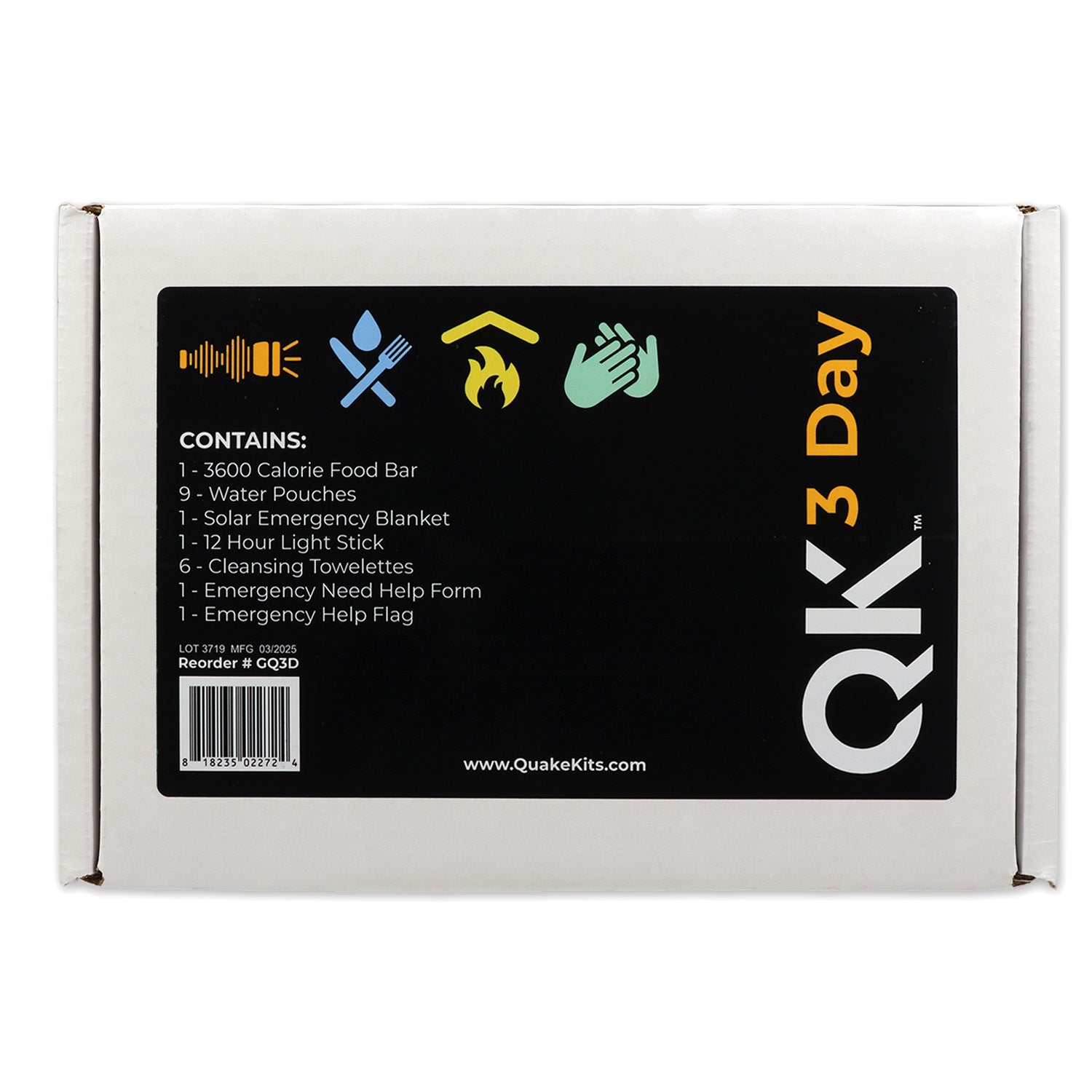 3 Day Quick Grab Kit | Quake Kits 72 Hour Bug Out Bag