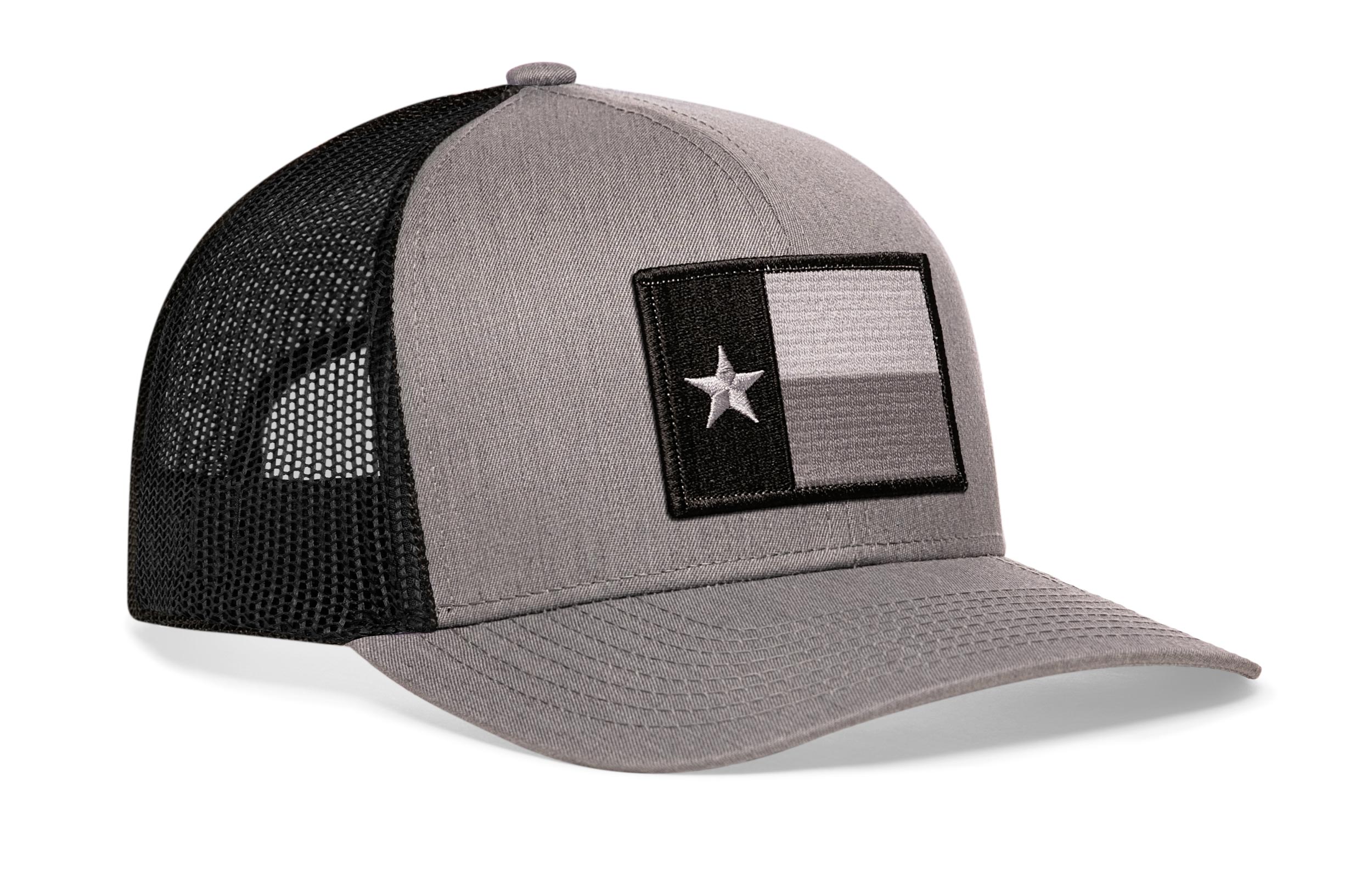 Texas Flag Trucker Hat  |  Gray-Black Tactical TX Snapback