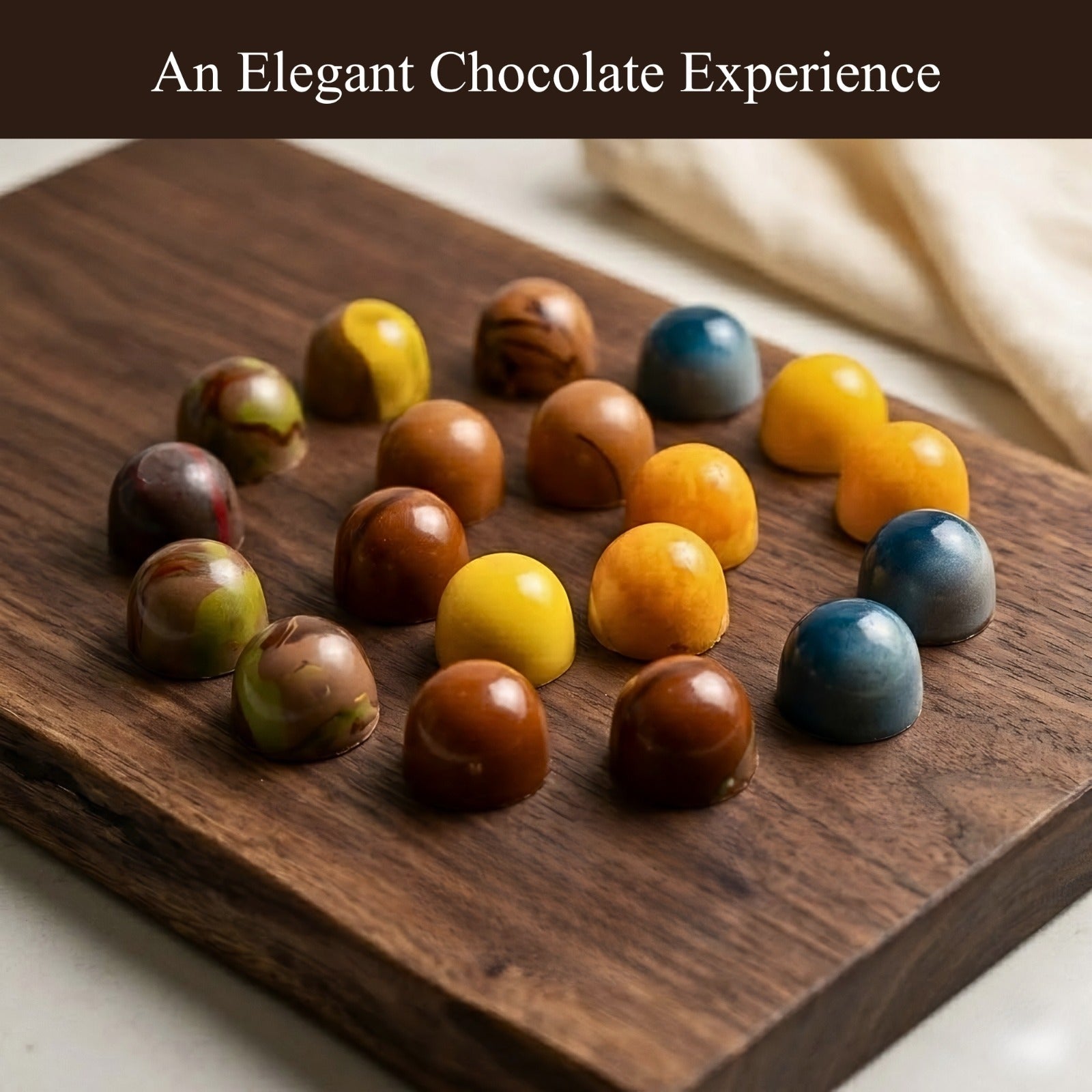Andy Anand Monet Chocolate Bonbons Gift Box, 25 pc, 6.52 oz – Gluten-Free Belgian Truffles & Pralines, Birthday & Holiday Gift Collection
