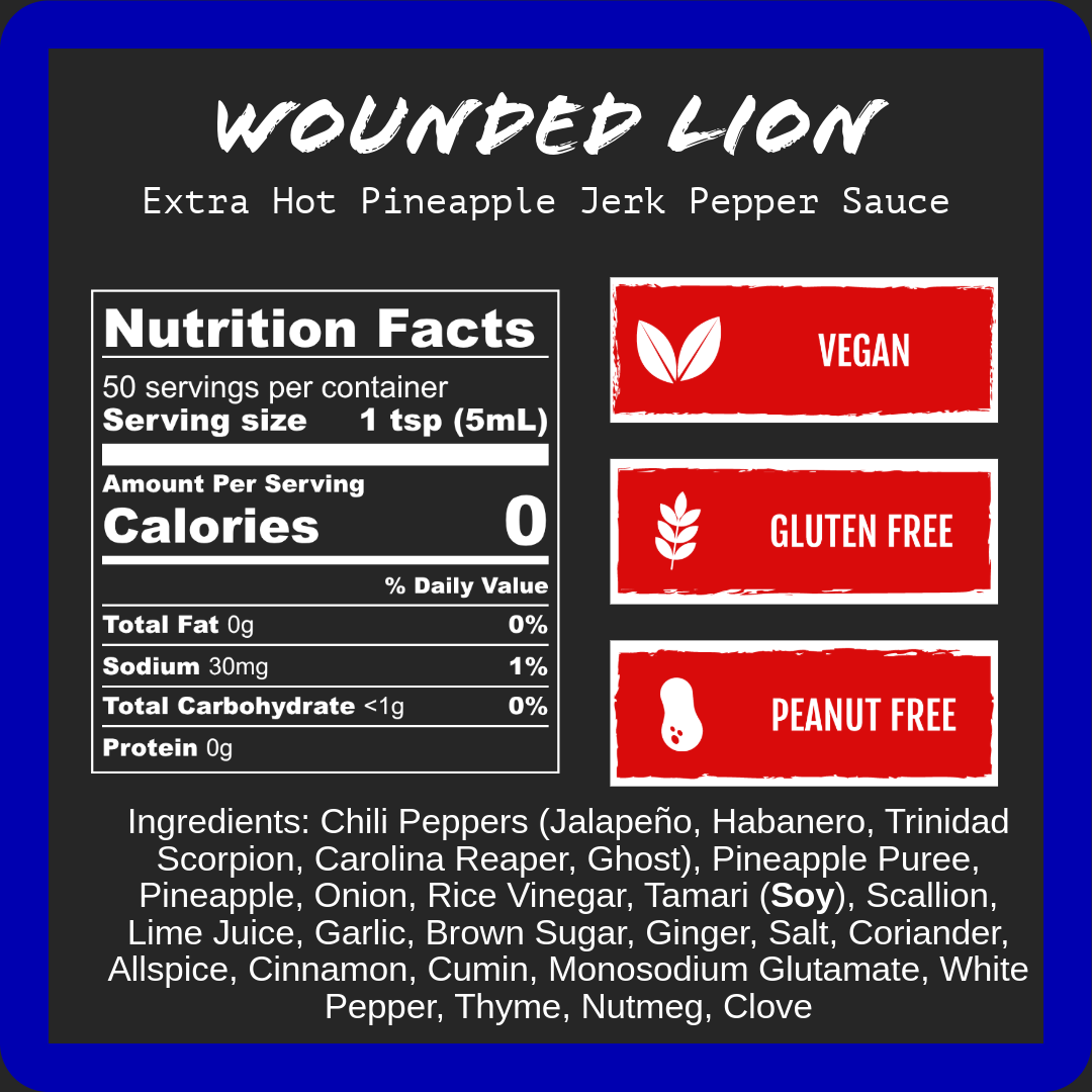 Wounded Lion - Extra Hot Pineapple Jerk (9oz)