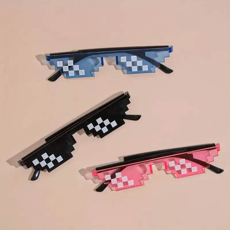 Anime Pixel Mosaic Funny Party Glasses
