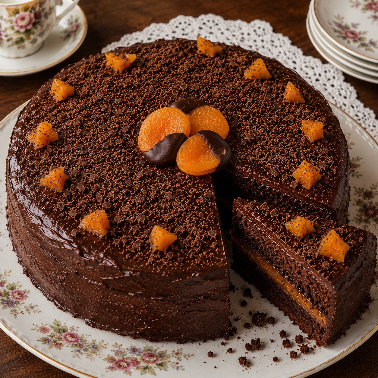 Andy Anand Sugar Free Sachertorte – Classic Austrian Chocolate Apricot Cake 2.8 lb | Keto &amp; Diabetic Friendly | No Sugar Added | No Preservatives | Gourmet Birthday Gift