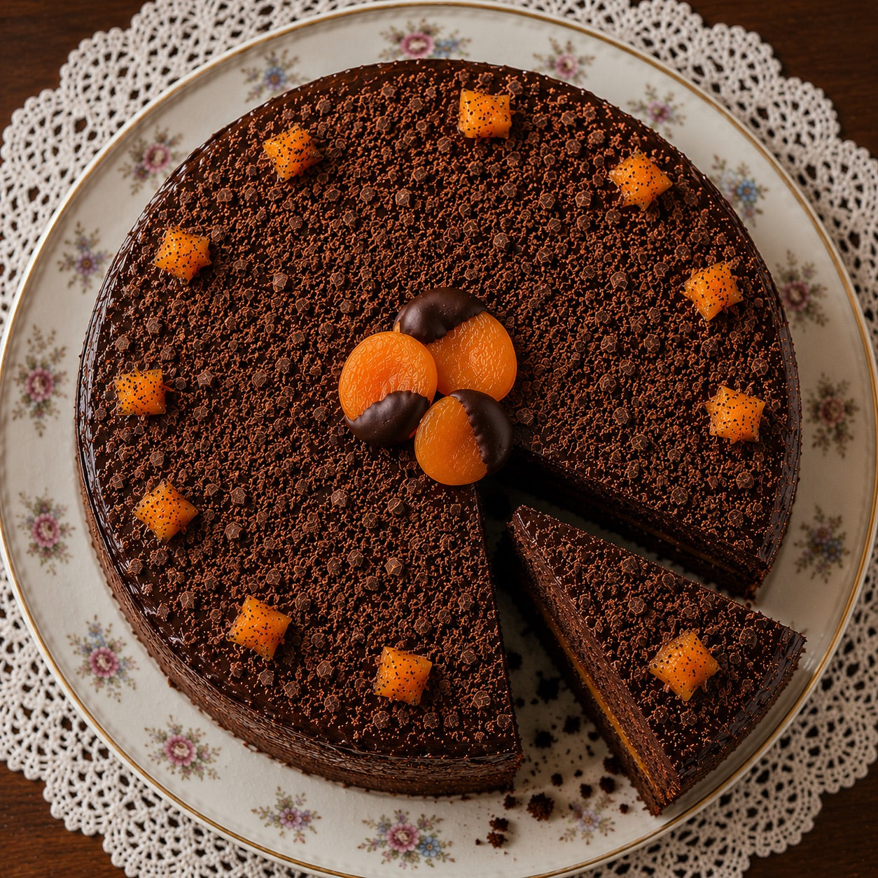 Andy Anand Sugar Free Sachertorte – Classic Austrian Chocolate Apricot Cake 2.8 lb | Keto &amp; Diabetic Friendly | No Sugar Added | No Preservatives | Gourmet Birthday Gift