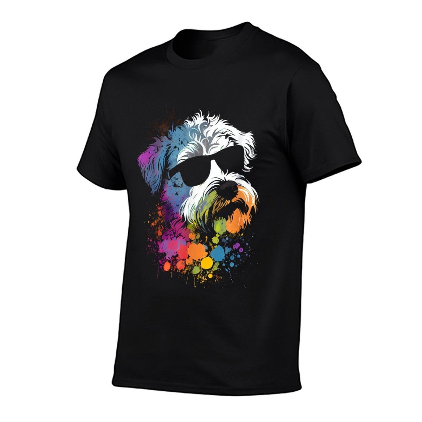 Schnoodle Walking Dog Fans Schnauzer Dog  Stretchy T-Shirt