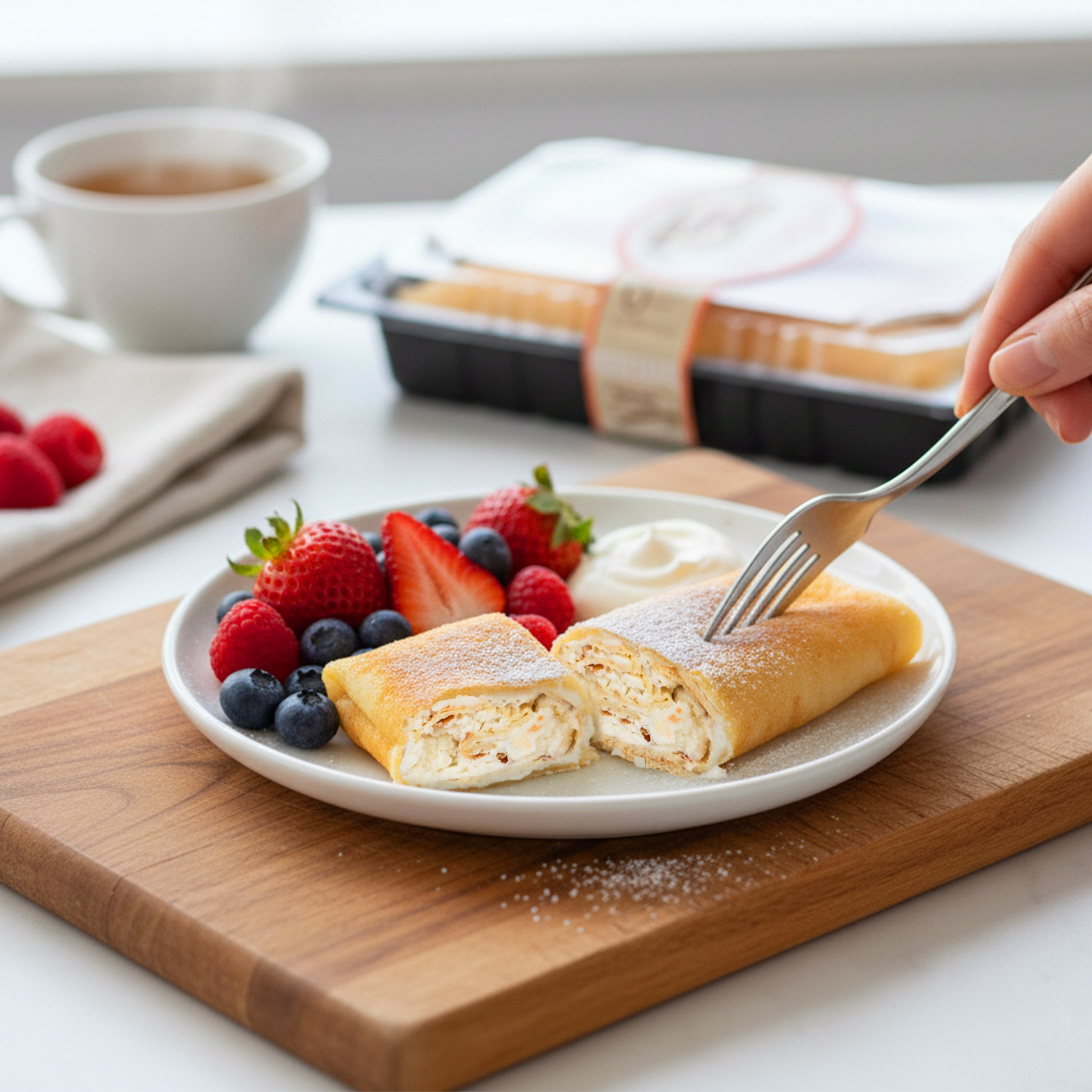 Carbolicious Low-Carb Cheese Blintzes Crepes, KETO ATKINS Friendly Sugar-Free