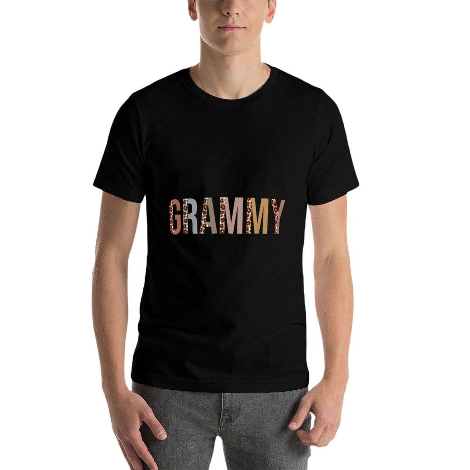 Grammy Leopard Print Mom Cute Mothers Day Funny Grandma  Quick-drying T-Shirt