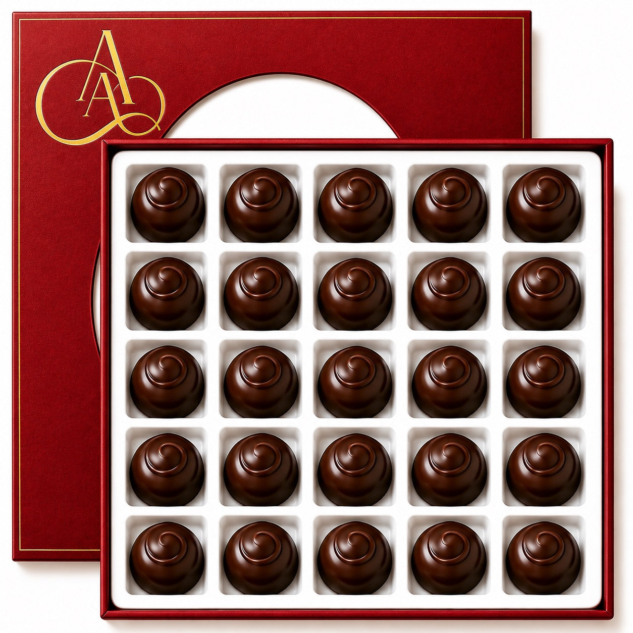 Andy Anand Sugar-Free Belgian Dark Chocolate Cherry Cordials Truffles, 25 pc – Plant-Based, Liquid Center, Diabetic-Friendly, Birthday Gift Box