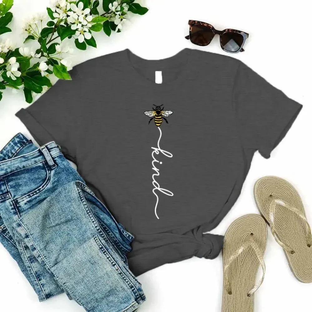 Inspirational Shirt – Bee Kind Script Tee