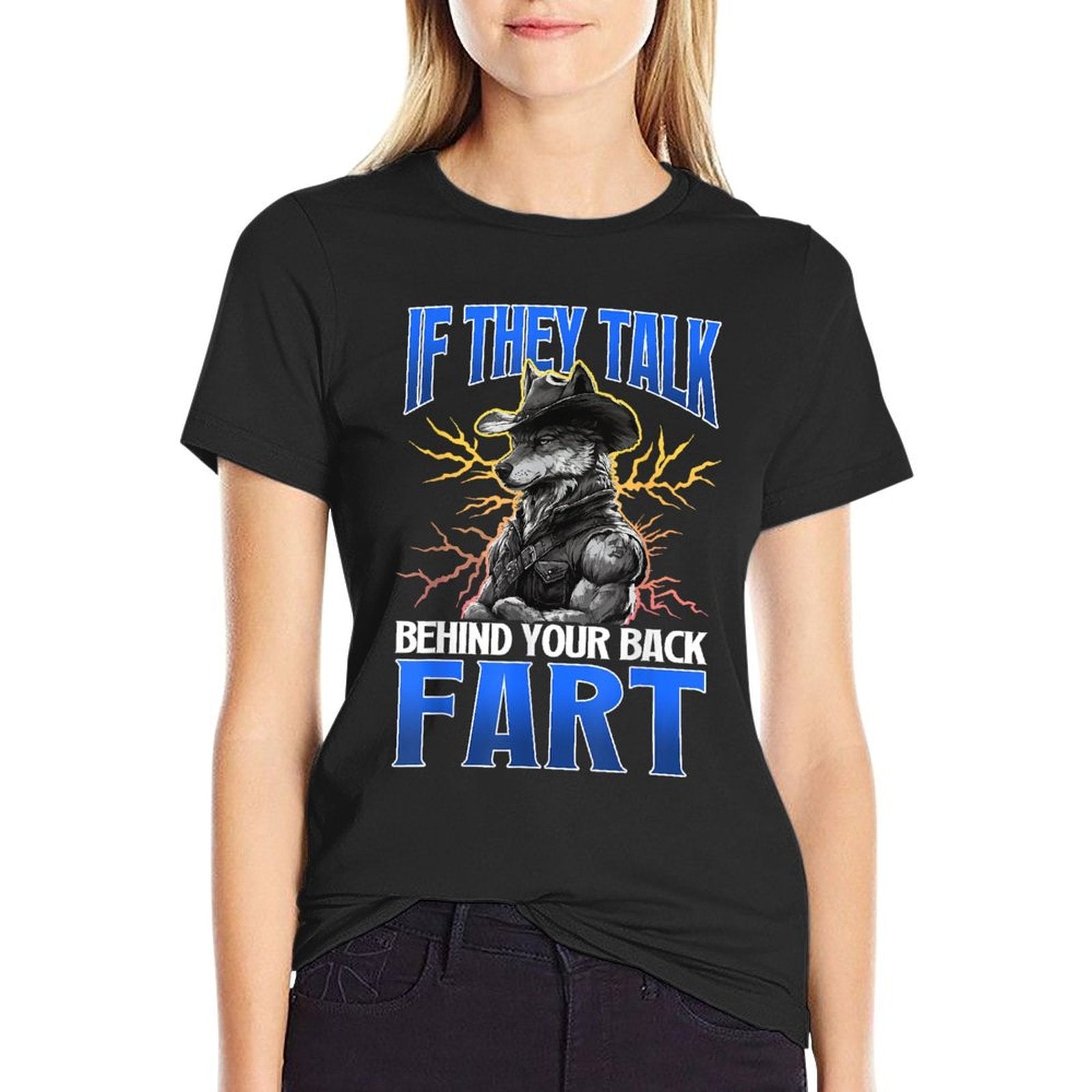 Funny Alpha Wolf Meme Cringe Werewolf Unisex Adults Ns Black Small  Summer-ready Fabric T-Shirt
