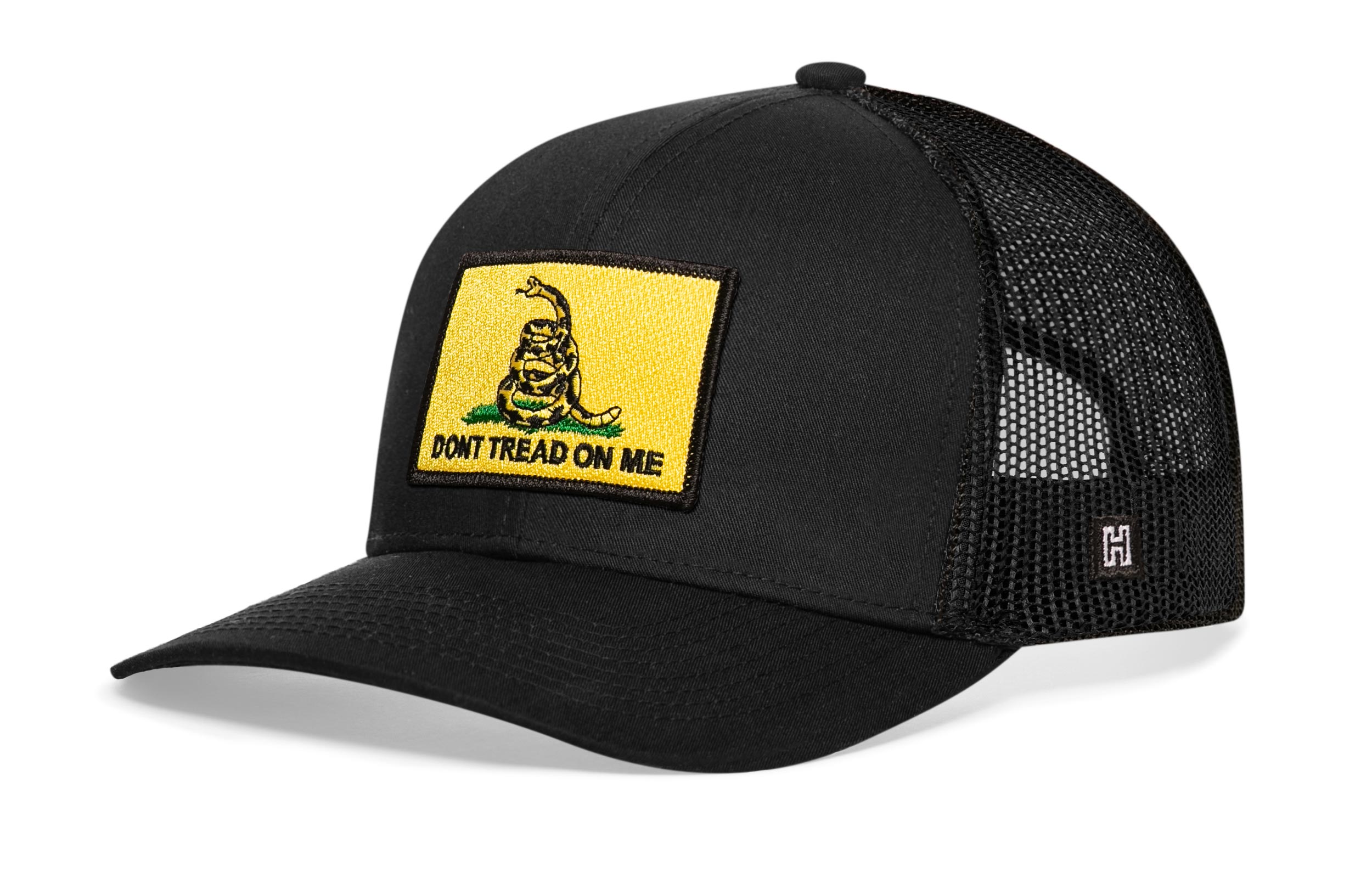 Dont Tread On Me Trucker Hat  |  Gadsden Flag Yellow Snapback