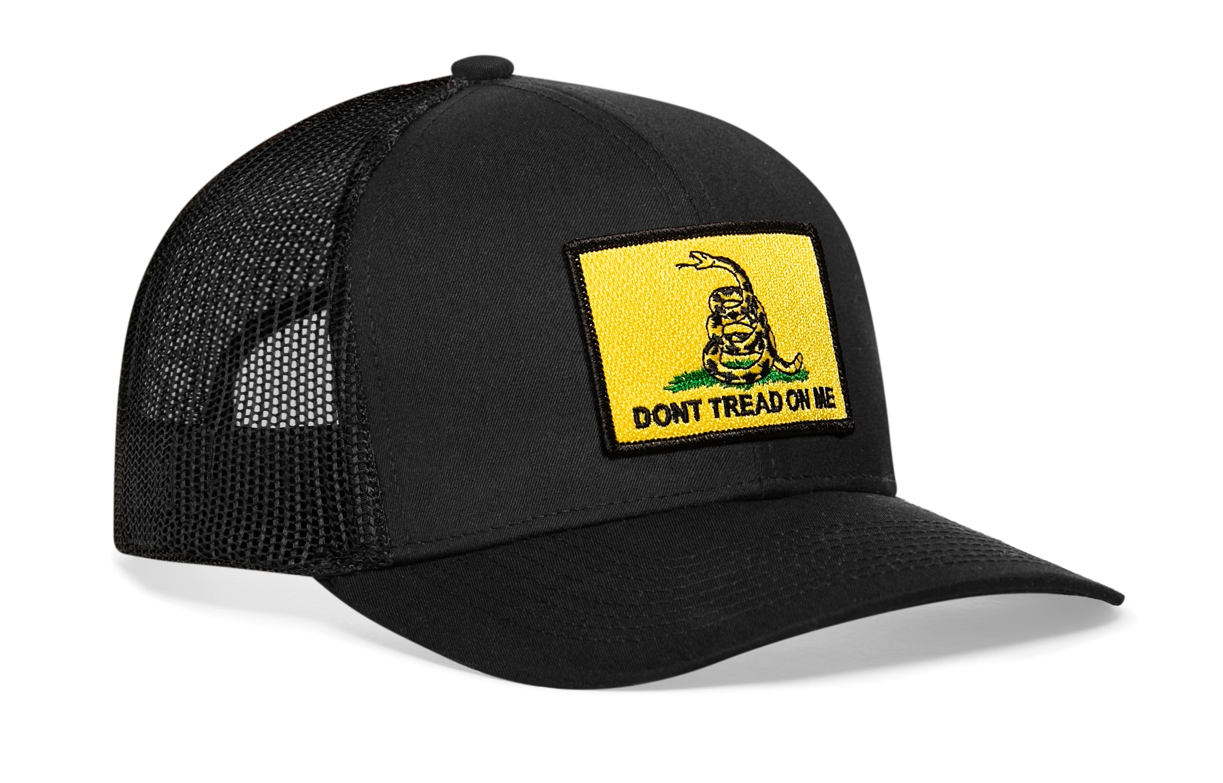 Dont Tread On Me Trucker Hat  |  Gadsden Flag Yellow Snapback