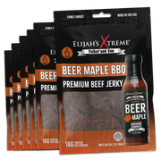 Beer Maple BBQ Beef Jerky - 6 bags (1lb)