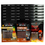 Elijah’s Xtreme Beef Jerky Bulk Trio - 6 bags of Each Flavor, 18 bags total (3lbs)