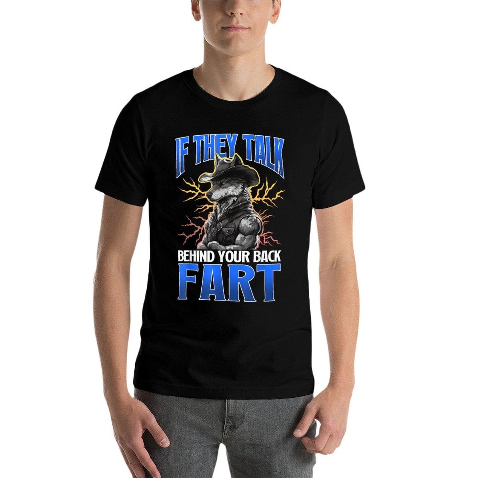 Funny Alpha Wolf Meme Cringe Werewolf Unisex Adults Ns Black Small  Summer-ready Fabric T-Shirt