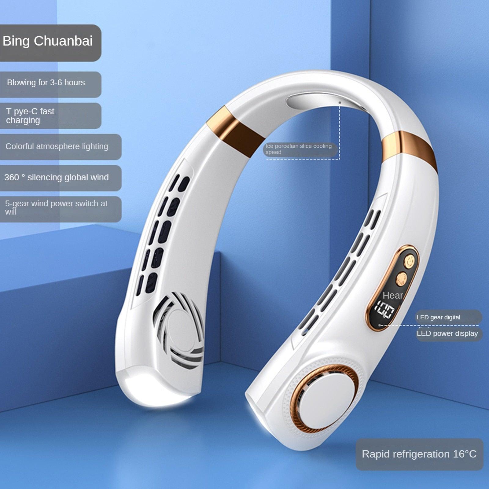Hands-Free Bladeless Neck Fan – Stay Cool Anywhere