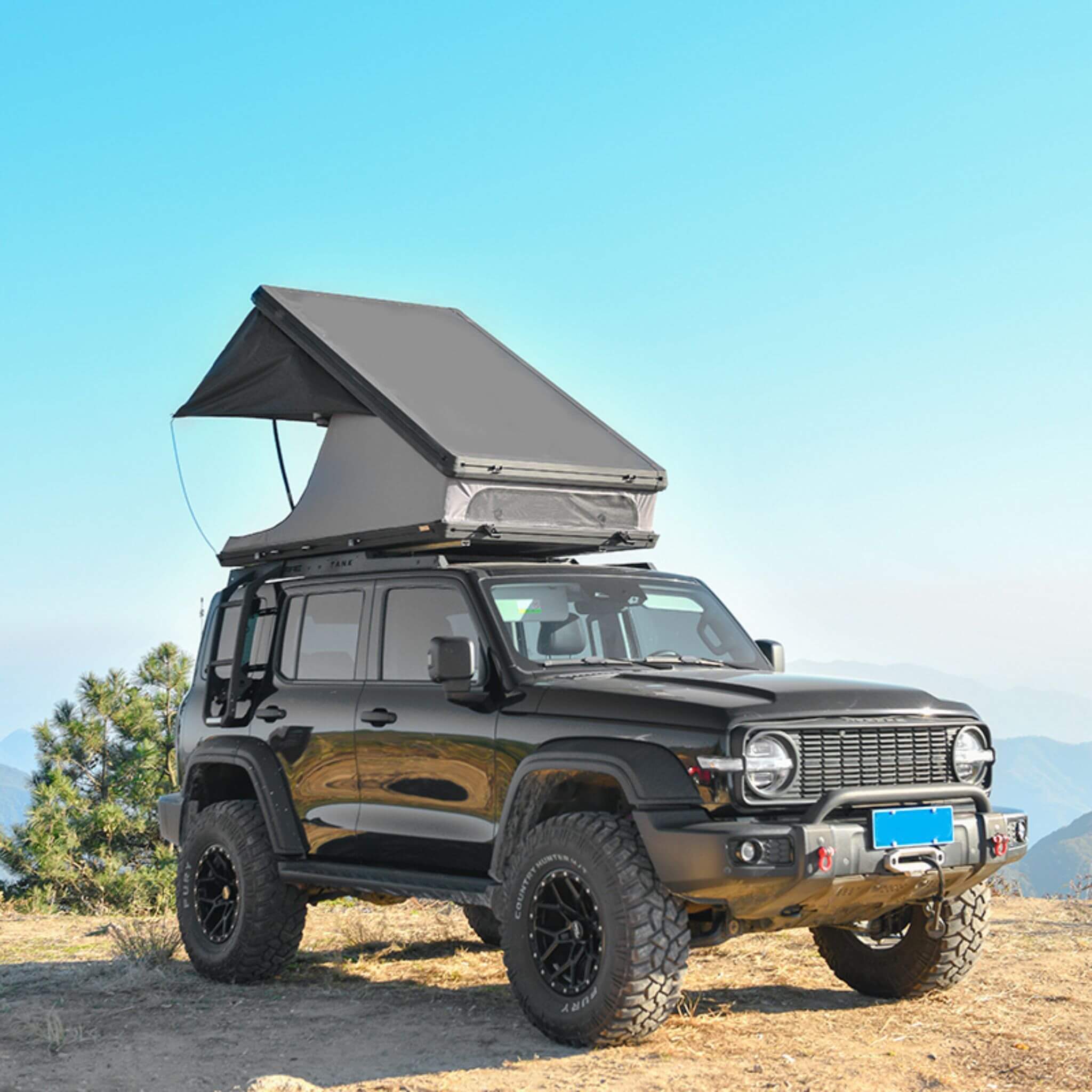 Trailora Altitude Heavy-Duty Hard-Shell Rooftop Tent With Ladder | 2-3 Person