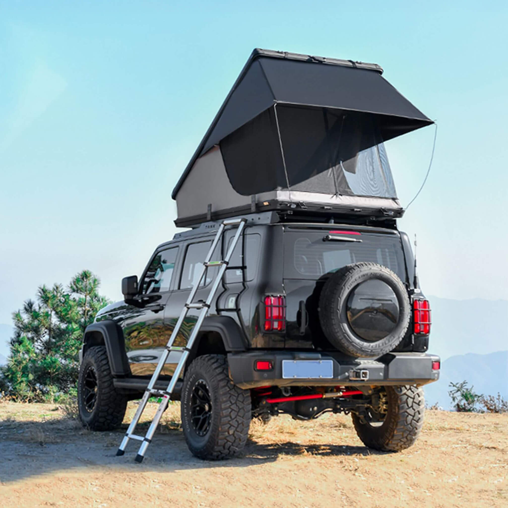 Trailora Altitude Heavy-Duty Hard-Shell Rooftop Tent With Ladder | 2-3 Person