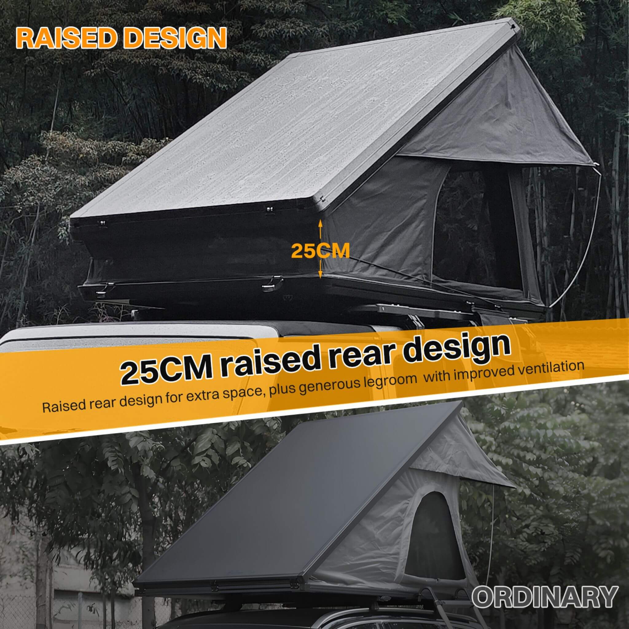 Trailora Altitude Heavy-Duty Hard-Shell Rooftop Tent With Ladder | 2-3 Person