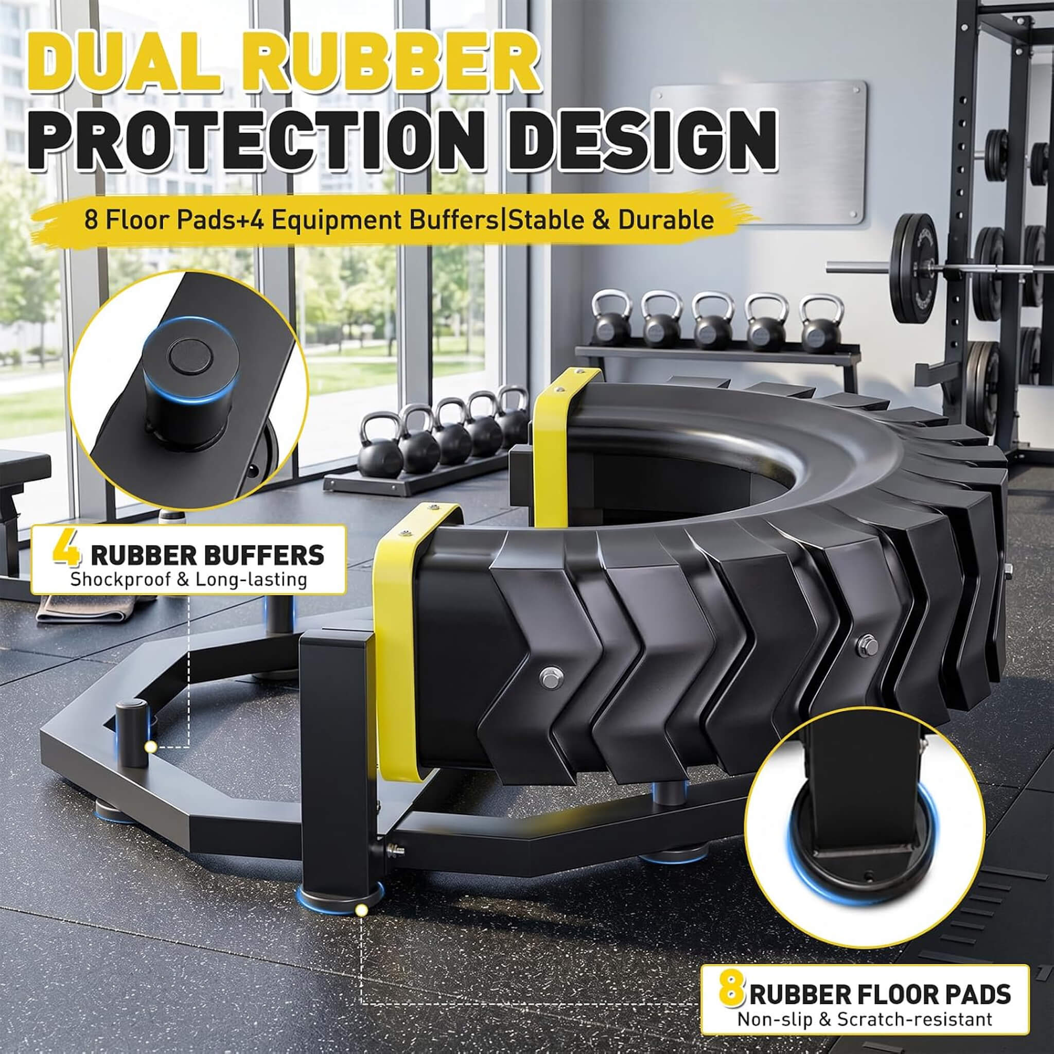 Rovix Heavy-Duty 330LBS Multifunctional Flip Machine With Anti-Slip Base (SAK90527)