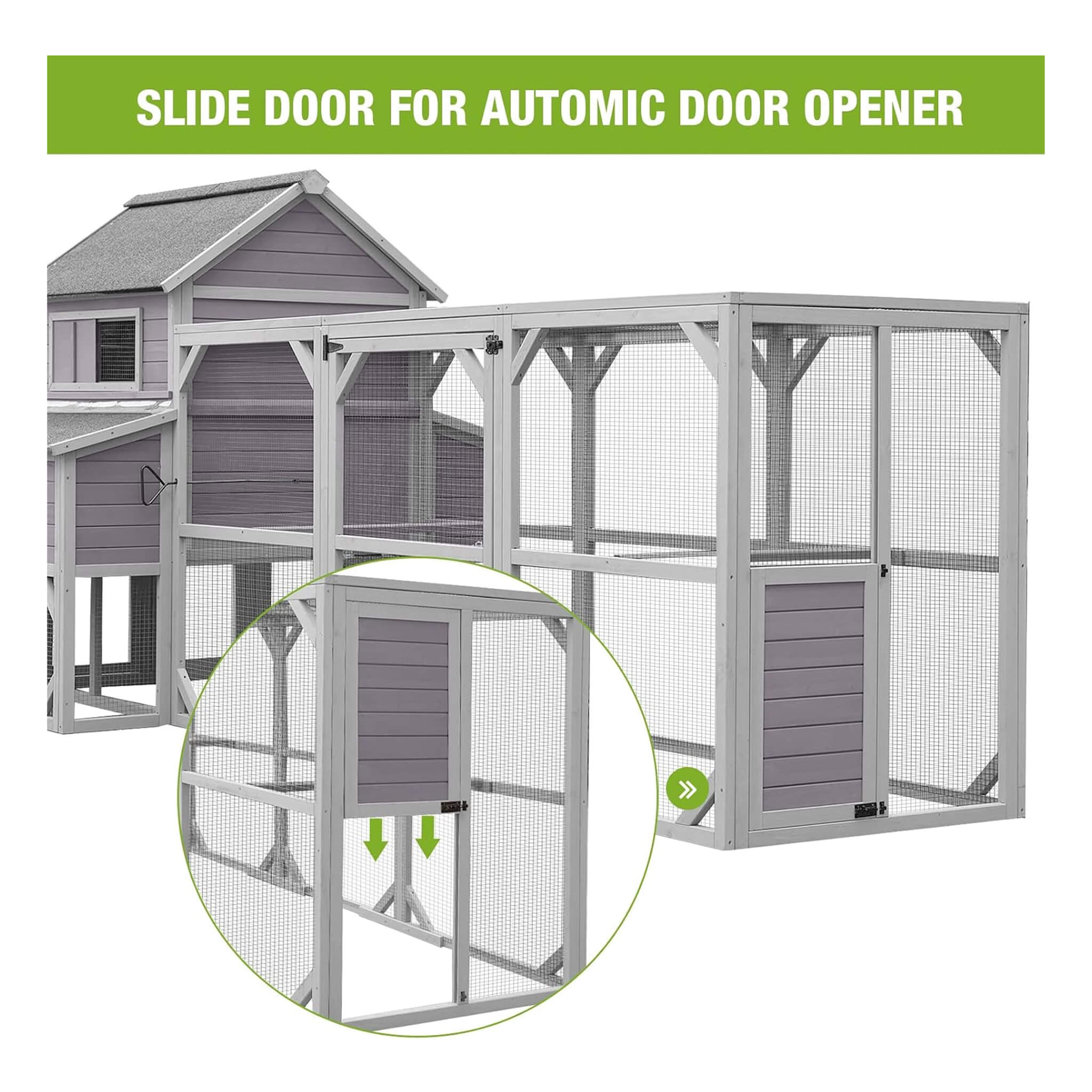 Large 137-Inch Wooden Chicken Coop With Run And 6 Nesting Boxes [10-15 Chickens] (SAK96430)
