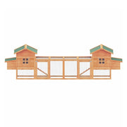 Large 160-Inch Wooden Backyard Hen Chicken Coop Enclosure W/ Nest Box & Run (SAK96451)