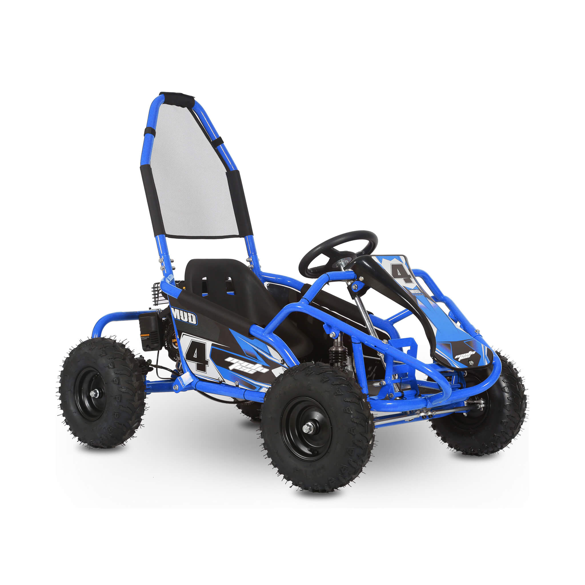 MotoTec Mud 98CC Full Suspension Gas Powered Go Kart | Kids Off-Road Kart