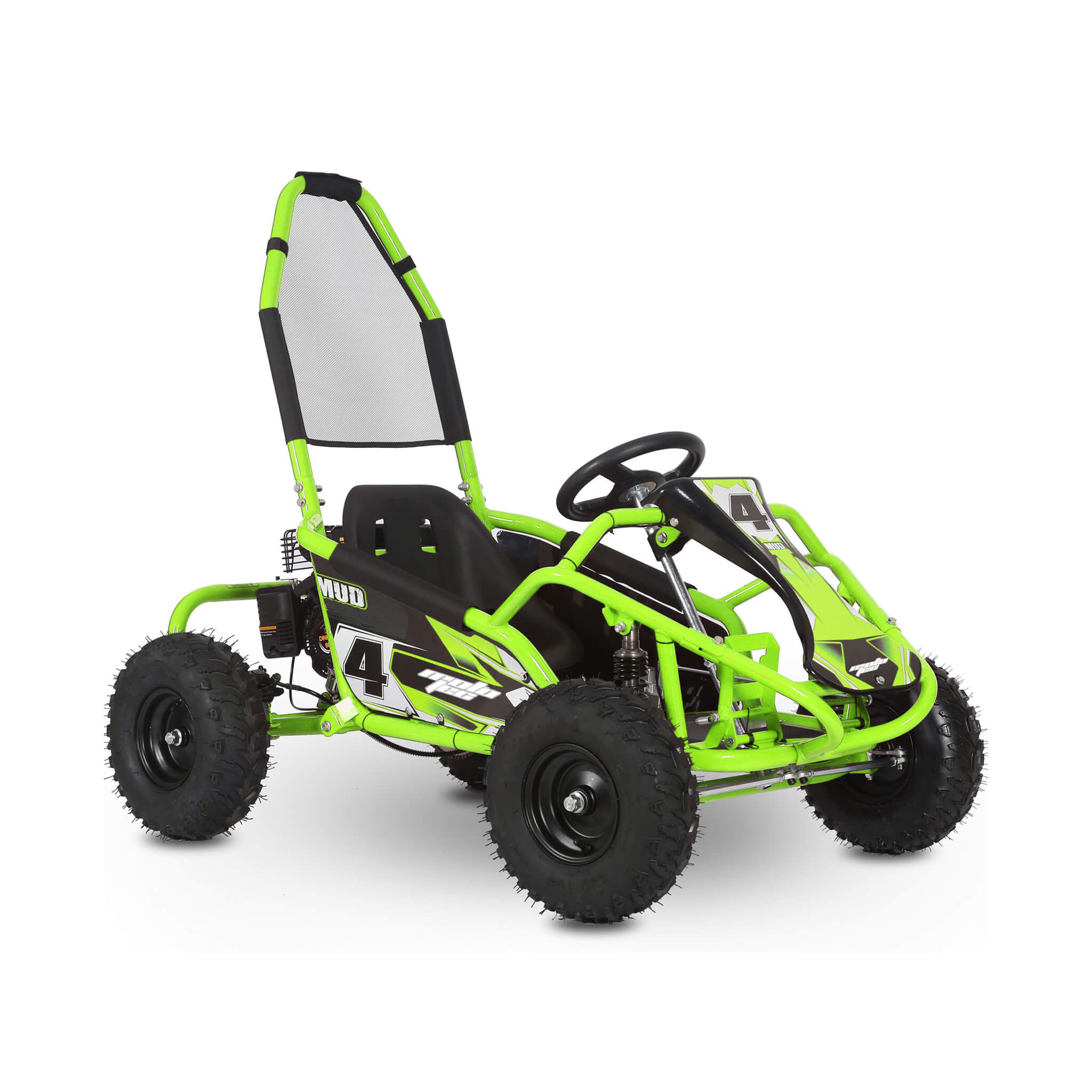 MotoTec Mud 98CC Full Suspension Gas Powered Go Kart | Kids Off-Road Kart