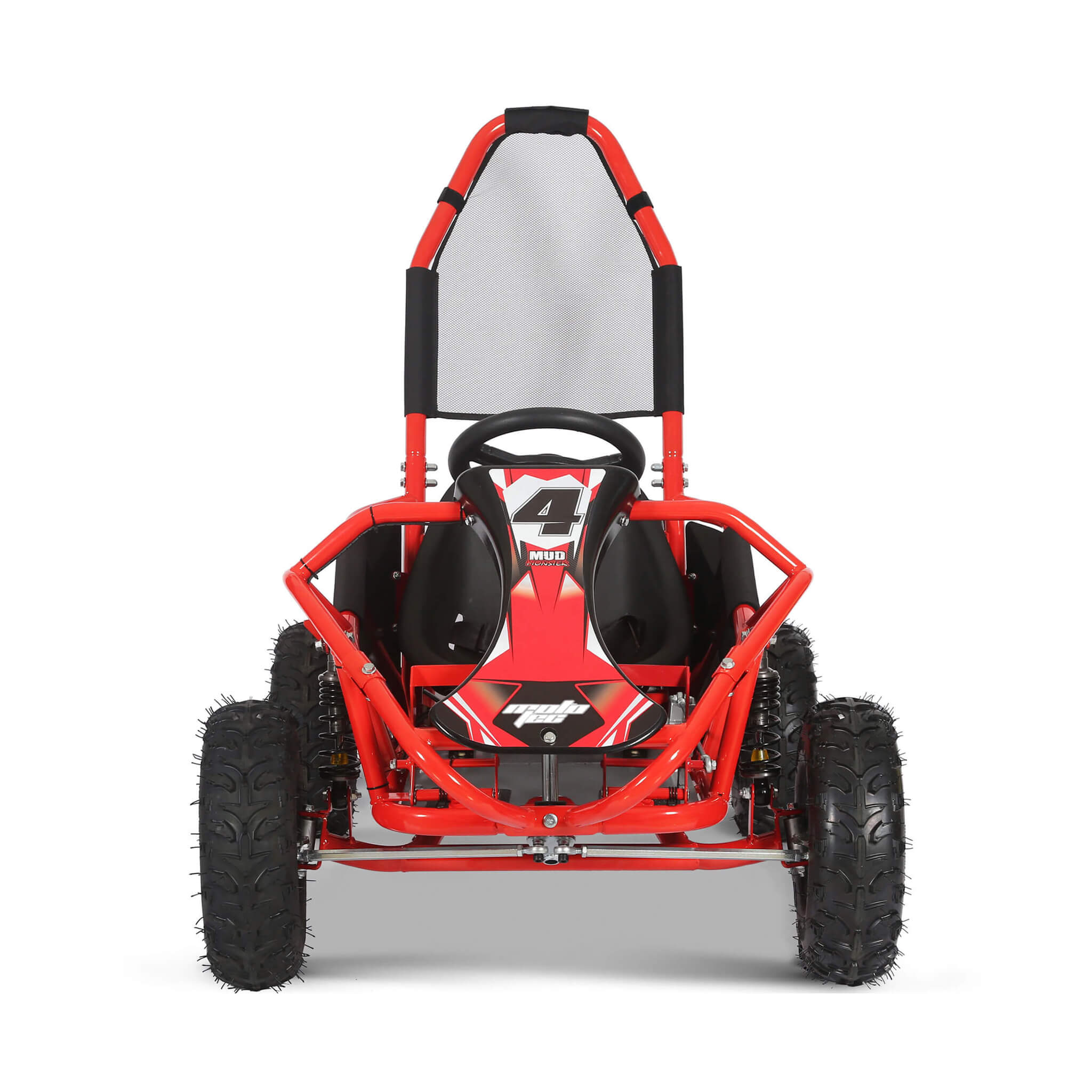 MotoTec Mud 98CC Full Suspension Gas Powered Go Kart | Kids Off-Road Kart