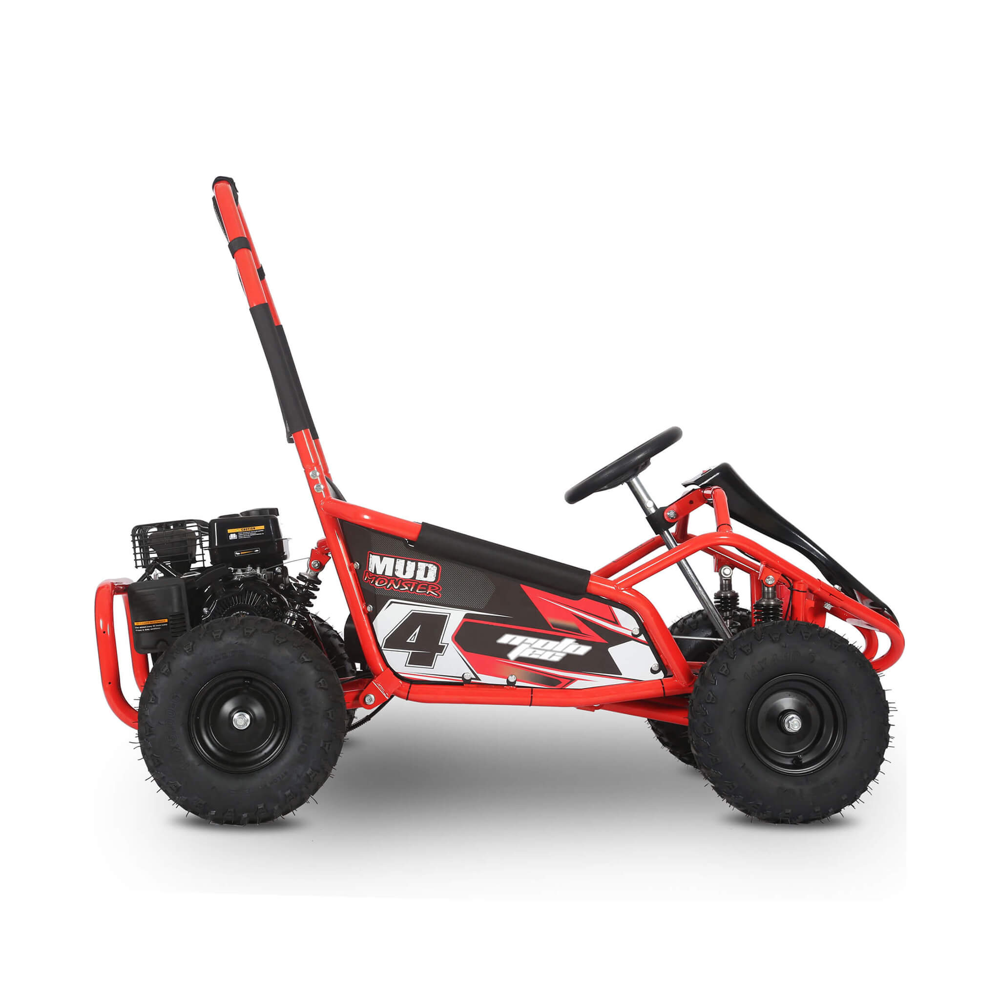 MotoTec Mud 98CC Full Suspension Gas Powered Go Kart | Kids Off-Road Kart
