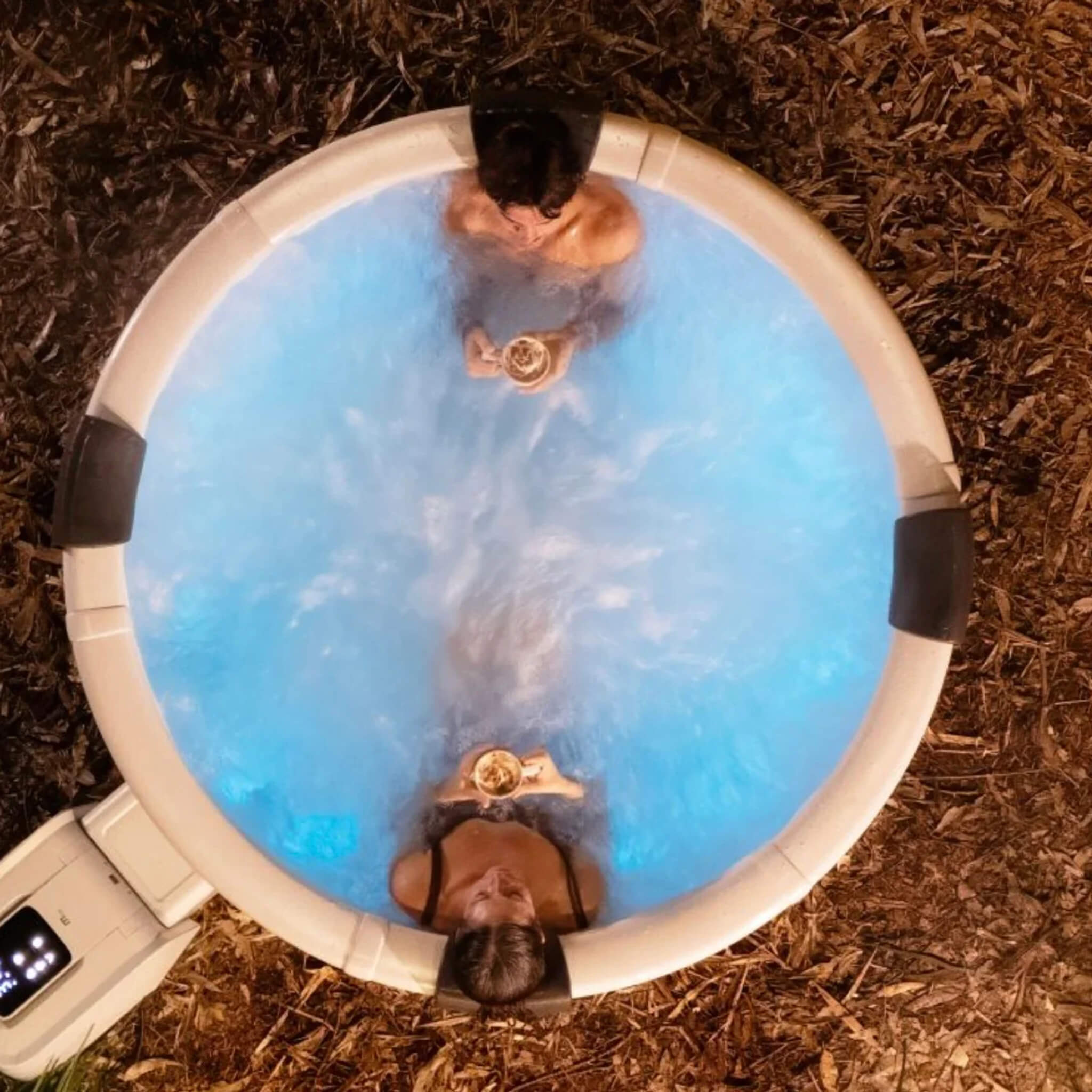 MSpa Denver Frame Series Six-Person Inflatable Round Hot Tub With Hydro Massage [F-DE066W] (SAK87043)