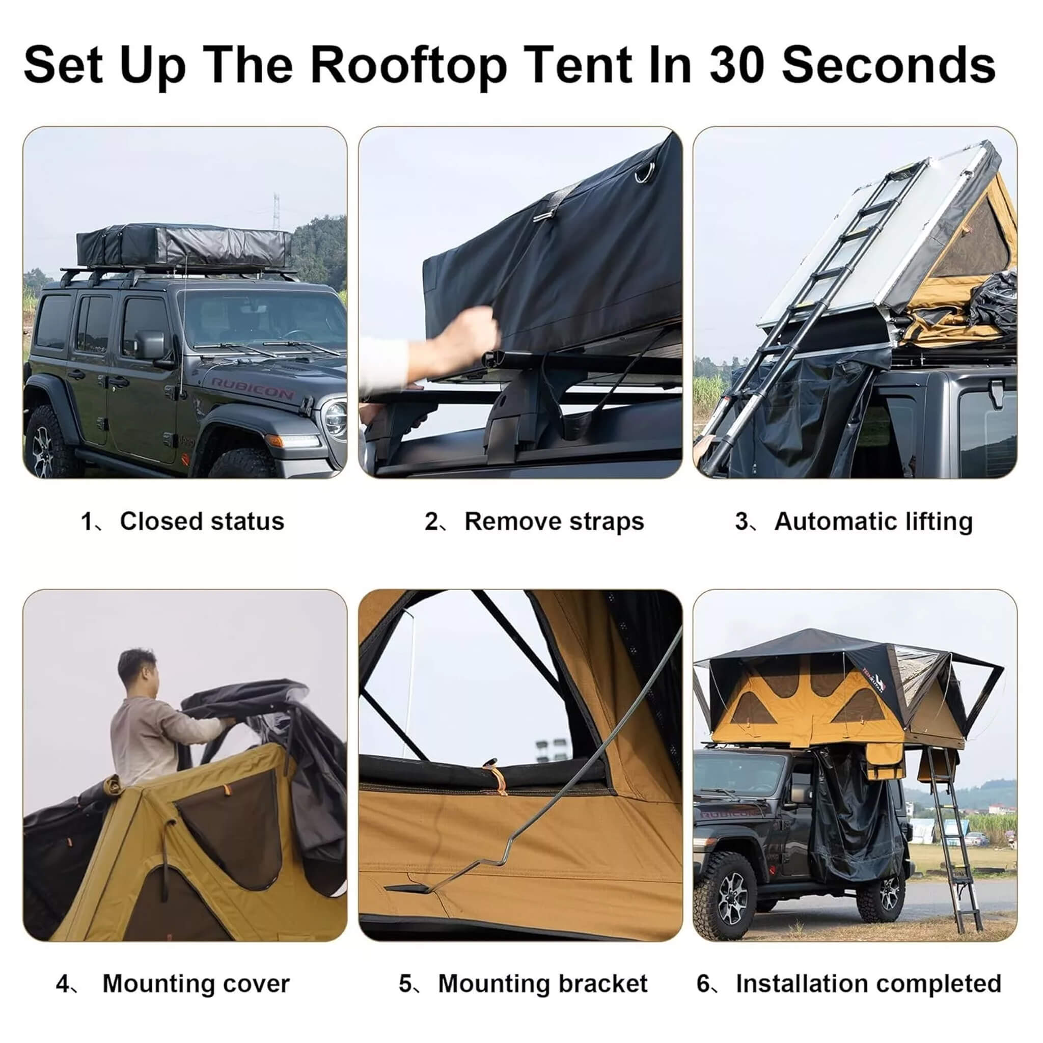 Naturnest Andromeda Soft-Shell Rooftop Tent | Panoramic Skylight & YKK Doors | Khaki