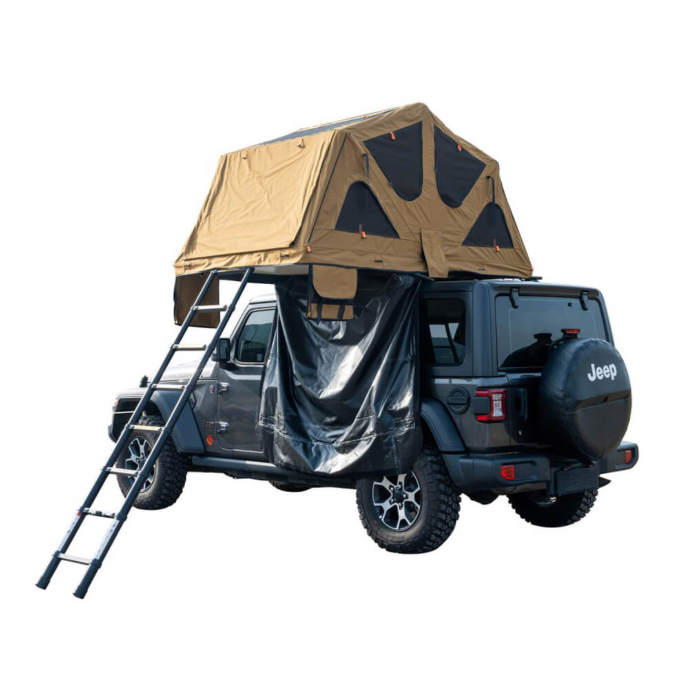 Naturnest Andromeda Soft-Shell Rooftop Tent | Panoramic Skylight & YKK Doors | Khaki