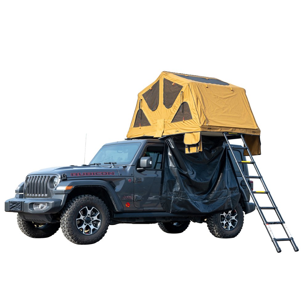 Naturnest Andromeda Soft-Shell Rooftop Tent | Panoramic Skylight & YKK Doors | Khaki