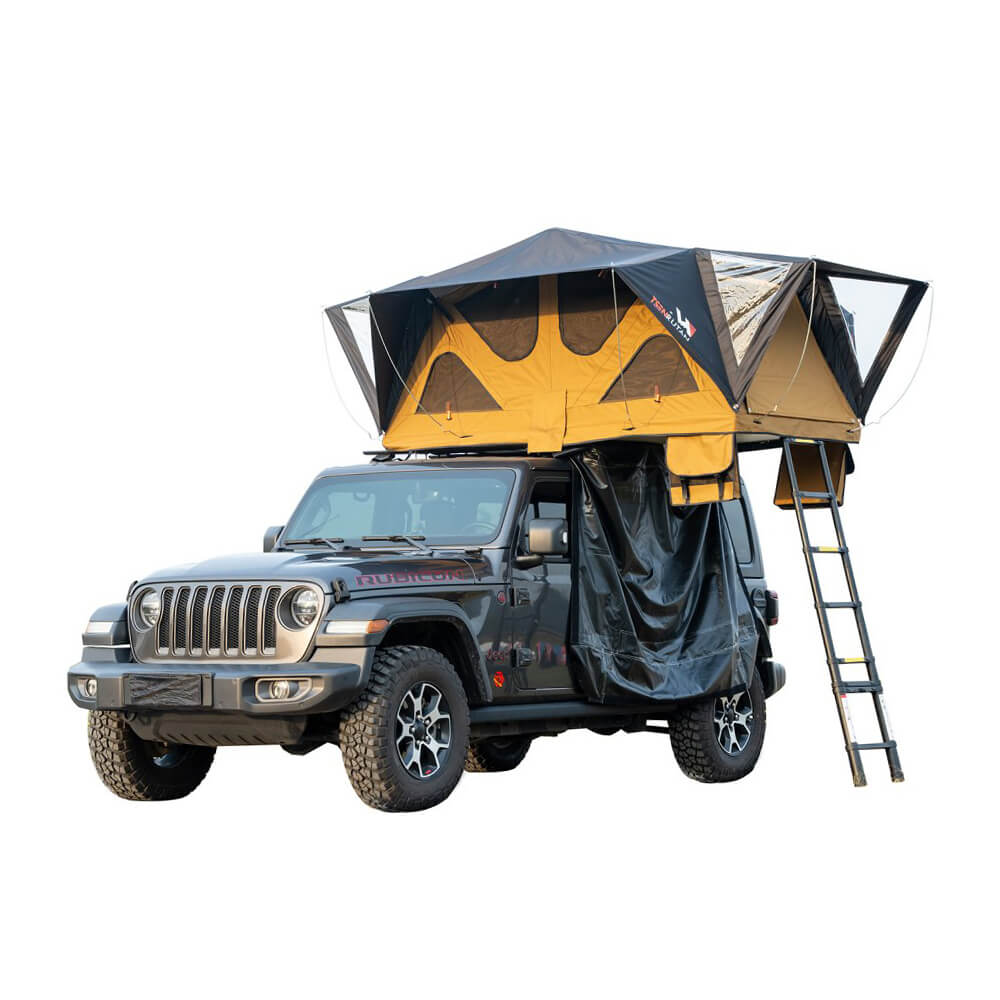Naturnest Andromeda Soft-Shell Rooftop Tent | Panoramic Skylight & YKK Doors | Khaki