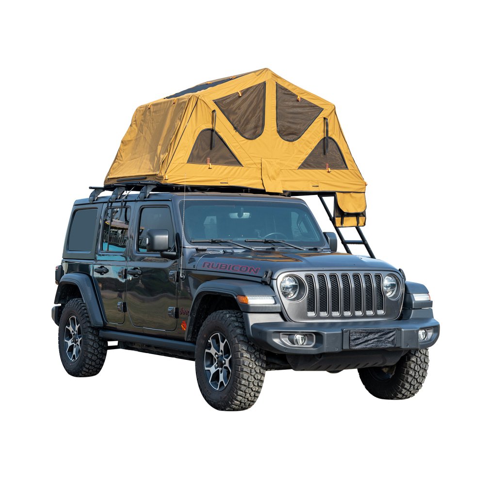 Naturnest Andromeda Soft-Shell Rooftop Tent | Panoramic Skylight & YKK Doors | Khaki