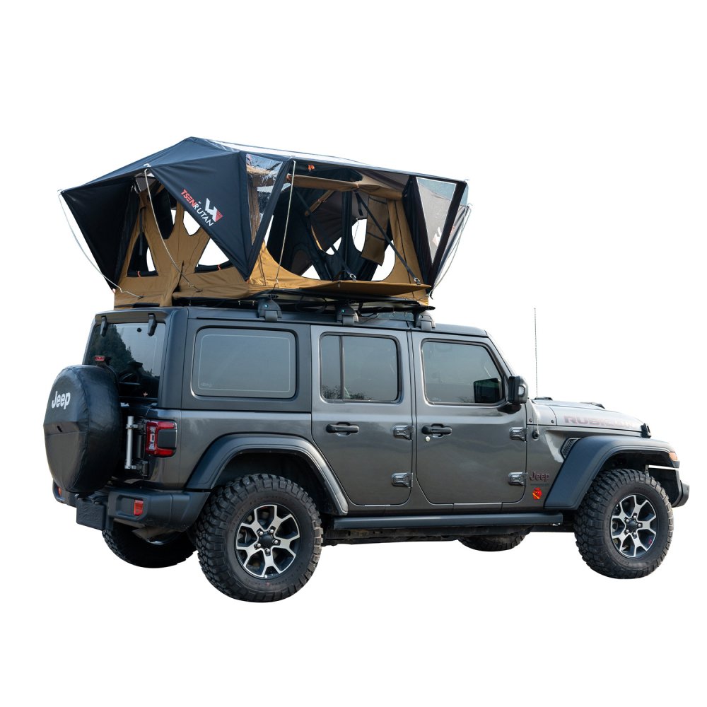 Naturnest Andromeda Soft-Shell Rooftop Tent | Panoramic Skylight & YKK Doors | Khaki